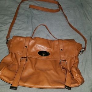 Forever 21 camel satchel bag